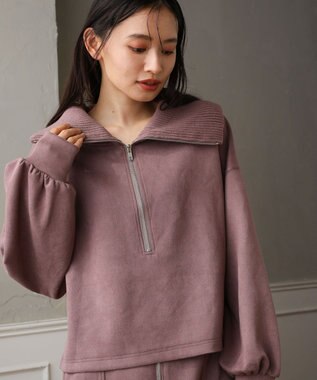 Green Parks ・ＥＬＥＮＣＡＲＥ　ＤＵＥ　スエードポンチハーフＺＩＰ Pink