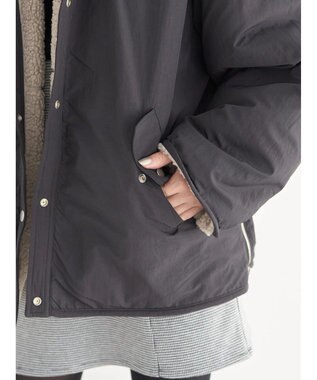 earth music&ecology リバーシブルボアブルゾン Mocha