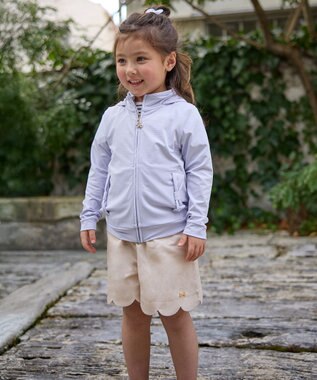 ANY KIDS UVカット リボンパーカー サックスブルー