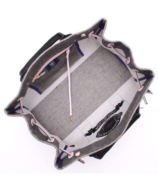 A.D.M.J. 【ファブリック】リネンラメクロス/前金具付トート32cm(Dカン＋)リネンラメクロス/前金具付トート40cm(Dカン＋) BLACK