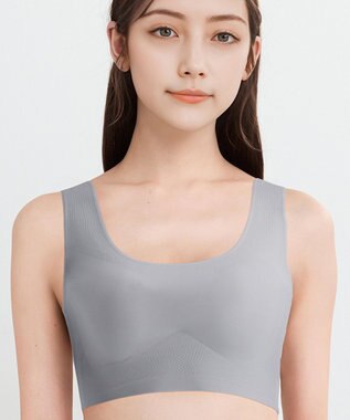 WACOAL 【GOCOCi ゴコチ】 ノンワイヤーブラ ベタつきにくく乾きやすい 通気性がよい 立体的なバストシルエット ブラトップ ハーフトップ レディース CGG571 /ワコール グレー