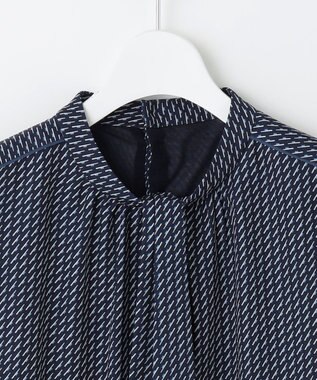 J.PRESS LADIES 幾何プリント モックネック カットソー ネイビー系5