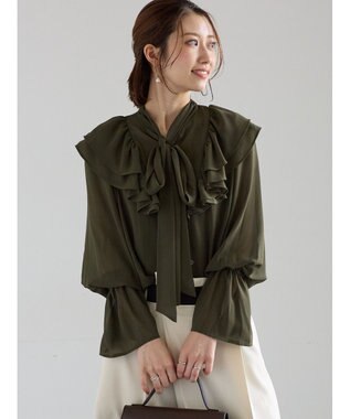 Te chichi ボウタイチュニックフリルブラウス《2025Autumn catalog vol.2 item》