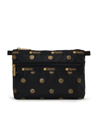 LeSportsac COSMETIC CLUTCH/ゴールドグリッタードッツ