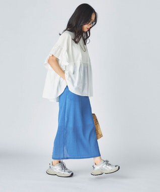 OP／FILA 【Ocean Pacific】水陸両用ロングスカート ブルー