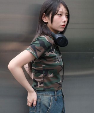 WEGO グラフィックレースアップちびT 柄3