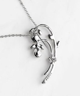 TOCCA RIBBON＆FLOWER BROOCH NECKLACE 2セット ブローチネックレス シルバー系