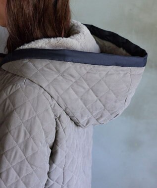 Tiaclasse ピーチスキン2wayキルティングロングコート モカ