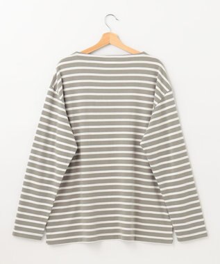 SHARE PARK MENS 【UNISEX】ボートネックボーダーＴシャツ（L・XLサイズ） グレージュ×オフボーダー