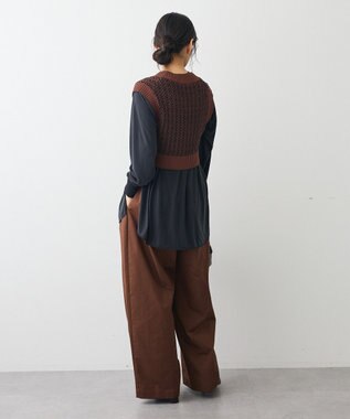 CRAFT STANDARD BOUTIQUE ジャガードショートニットベスト Brown