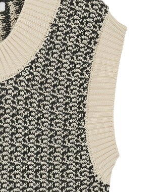 CRAFT STANDARD BOUTIQUE ジャガードショートニットベスト Light Beige