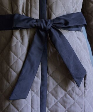 Tiaclasse ピーチスキン2wayキルティングロングコート モカ