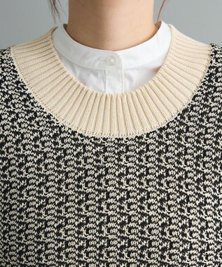 CRAFT STANDARD BOUTIQUE ジャガードショートニットベスト Light Beige