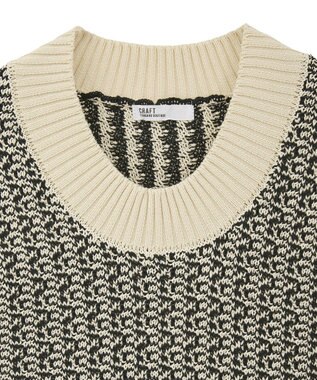 CRAFT STANDARD BOUTIQUE ジャガードショートニットベスト Light Beige