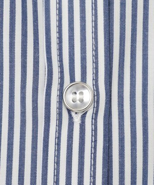 ANY L 【UVカット/抗菌防臭/速乾/手洗い可】エニィファンクション ストライプドルマンシャツ ブルーロンスト