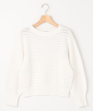 組曲 編地切替ドルマンプルオーバー ニット アイボリー系