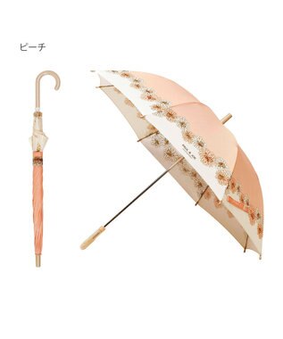 MOONBAT 【キッズ】ポール & ジョー (PAUL & JOE ACCESSOIRES) 長傘 クリザンテーム 通学 子供傘 UV ピーチ