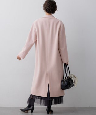 23区 【WEB&一部店舗限定】ウールモッサ チェスターコート ライトピンク系