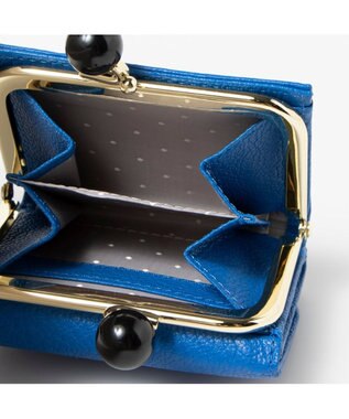 UNBILLION ペルケ perche / アクリル玉三つ折りミニサイフ ブルードット