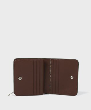 Paul Smith ストライプコーナー 2つ折り財布 ブラウン