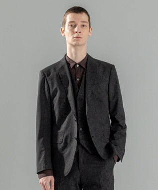 JOSEPH HOMME 新型・新柄【洗える/ストレッチ/シワになりにくい/セットアップ対応可】クールドッツストレッチ 　ジャケット ブラック系