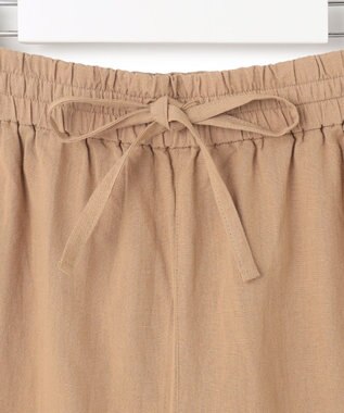 J.PRESS YORK STREET 【WOMEN】ワンウォッシュリネンコットン ワイドパンツ ベージュ系