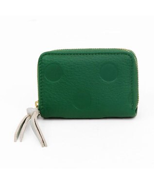 UNBILLION ペルケ perche / ドット型押し・ジャバラカードキーケース グリーン