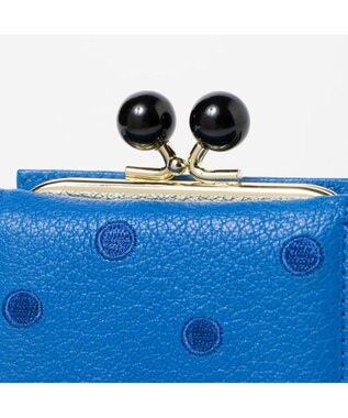 UNBILLION ペルケ perche / アクリル玉三つ折りミニサイフ ブルードット