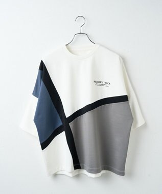 WEGO ドルマンポンチカラーブロックT（S） ブルー