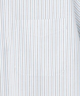 J.PRESS MEN 【PREMIUM PLEATS / 形態安定】ターコイズストライプ 半袖シャツ / B.D. ターコイズブルー系1