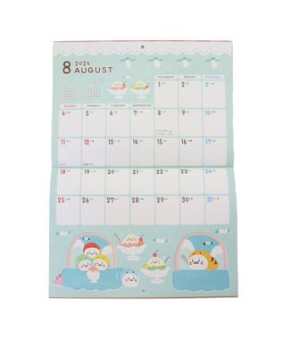 Mother garden しろたん 2024年 壁掛けカレンダー 《シロタン喫茶柄》 A4サイズ 壁掛けカレンダー