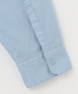 SHARE PARK MENS 【UVカット・撥水・ストレッチ】イージーデニムレギュラーカラーシャツ サックスブルー系