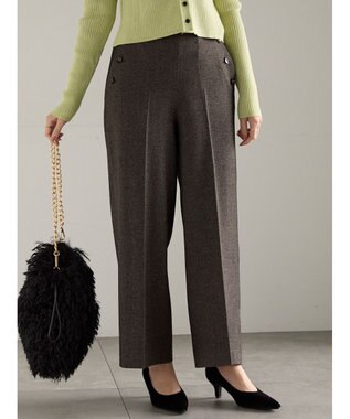 Te chichi ツイードワイドパンツ（セットアップ可） ブラウン