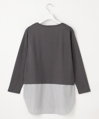 J.PRESS LADIES L 【接触冷感・UVケア】レイヤードジャージー カットソー グレー系1