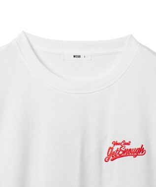 WEGO フードキャラ発泡プリントT ホワイト