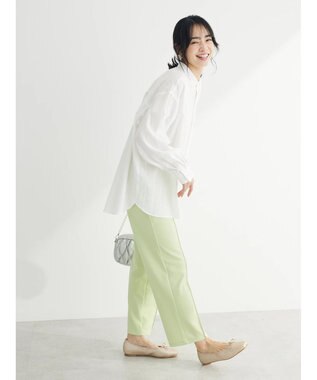 Green Parks カラミバンドカラーシャツ Off White