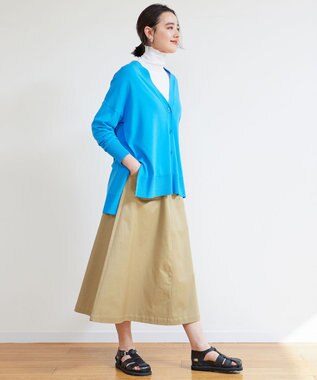 UNFILO 【洗える】シアーリブタートル ホワイト