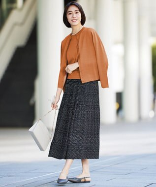 自由区 【アンサンブル対応・洗える】アセテートコットン カーディガン レッド