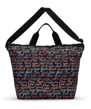 LeSportsac DELUXE EASY CARRY TOTE/NYCスクリプトブラック NYCスクリプトブラック