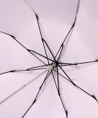 MOONBAT 【ランバン オン ブルー（LANVIN en Bleu）】晴雨兼用折りたたみ日傘　ビジュー付きオーガンジーフリル ライトパープル