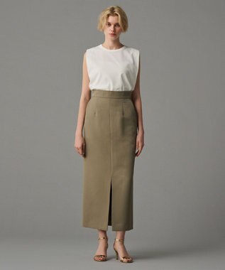 uncrave 【吸水速乾・洗濯機洗い可】エコ ドライ チノ Ｉラインスカート（uncrave STANDARD） ライトカーキ