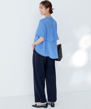 組曲 【晴雨兼用】ポインテッドリボンパンプス ブラック系