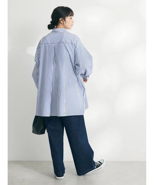 CRAFT STANDARD BOUTIQUE イージーケアオーバーシャツ Stripe Blue