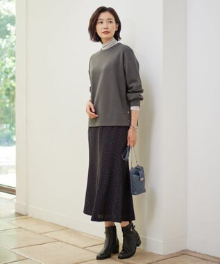 J.PRESS LADIES L 【WEB限定・洗える】フェミニッシュパウダー dots スカート ブラック系5
