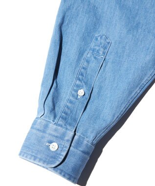 J.PRESS MEN 【J.PRESS ORIGINALS】GRFFITI DENIM B.D. SHIRT / BAGGY FIT ブルー系