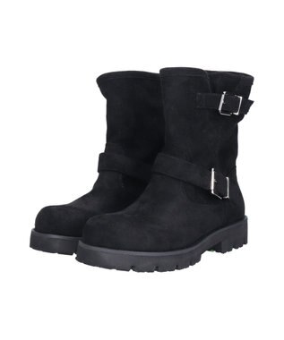 Bridget Birkin 【Bridget Birkin】オブリークトウエンジニアブーツ ブラックスウェード