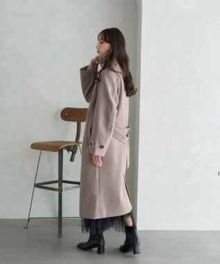 earth music&ecology 2WAYカラーロングコート モカ