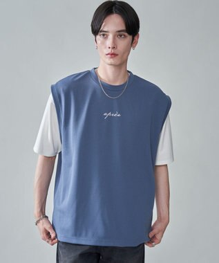 WEGO 【２点セット/ベスト×Tシャツ】アンサンブルベスト（SS）