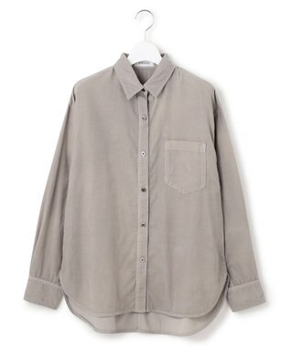 23区 【見上愛さん着用/Oggi11月号掲載】コットン コーデュロイ シャツ ライトグレー系