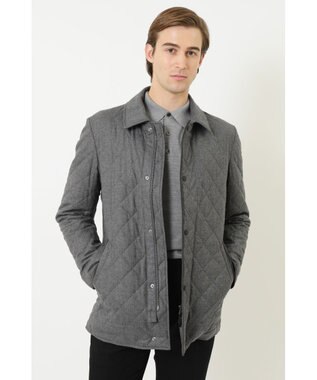 DAKS ウールフラノステンカラージャケット グレー